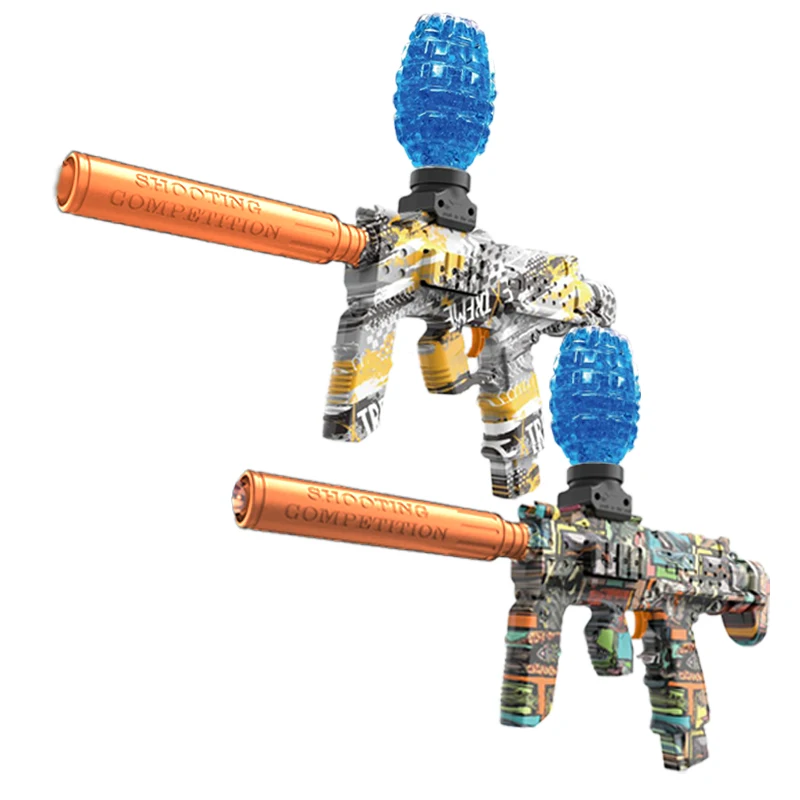 Pistola de juguete MP7, pelota eléctrica automática para exteriores, pistola deportiva de tiro, juego interactivo de fiesta de verano para niños y adultos