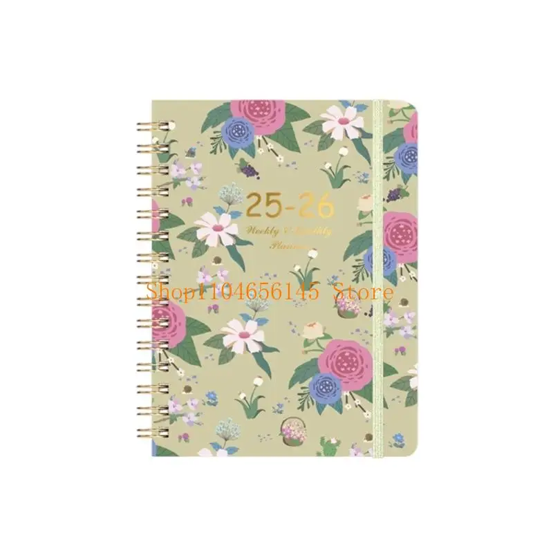 5ASD Elegant English Weekly Schedule Journal Spirals Binding Design for Student Professionals