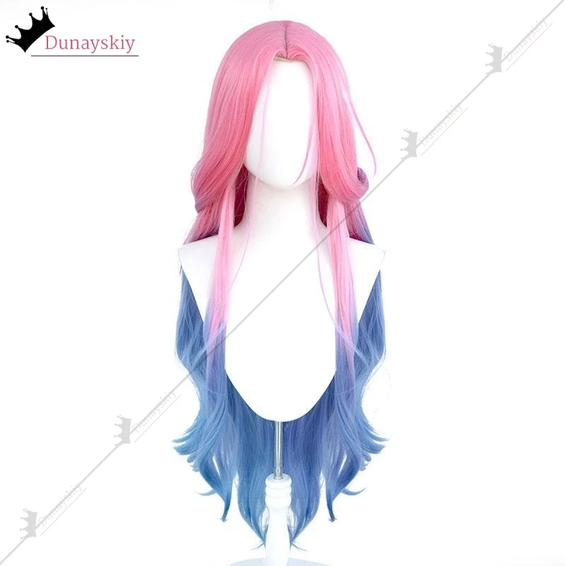 Mizi تأثيري الملابس الغريبة المرحلة لعب الأدوار زي التدرج الوردي الأرجواني شعر مستعار طويل المخملية فساتين حريمي أنيمي ملابس للحفلات