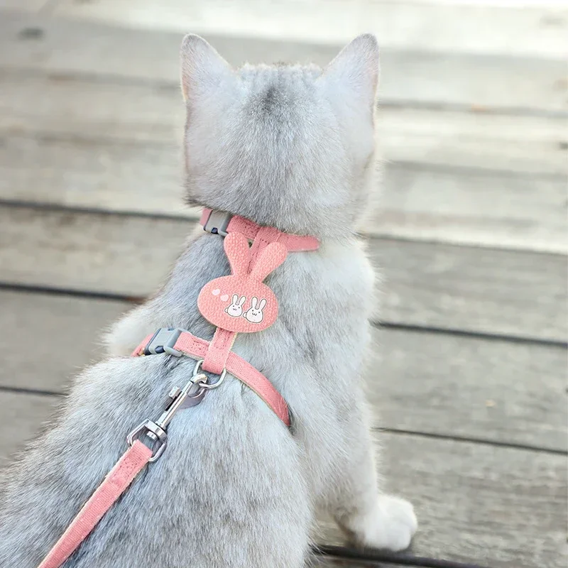 Cat harness dog collar dog leash Macarone color cat accessories pet small cats accessories small dog harnessdogs supplies