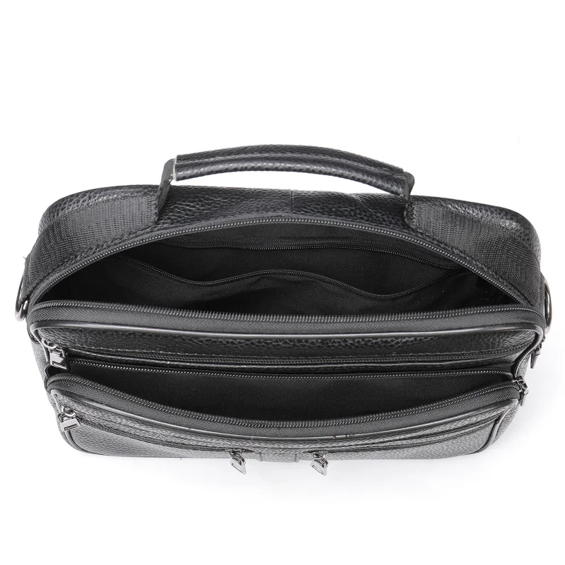 New Casual Men's Cow Leather Shoulder Bag Large Capacity Male Crossbody Bag For Men