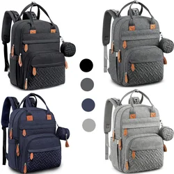 Bolsa de pañales para bebé, mochila grande multifunción, impermeable, organizador de viaje, maternidad