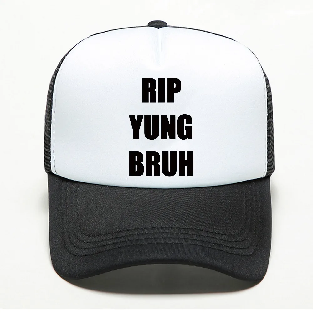 RIP YUNG BRUH hat Lil Tracy Meme Peep Baseball Cap Funny Summer Adjustable visor Hat mesh breathable Trucker hats