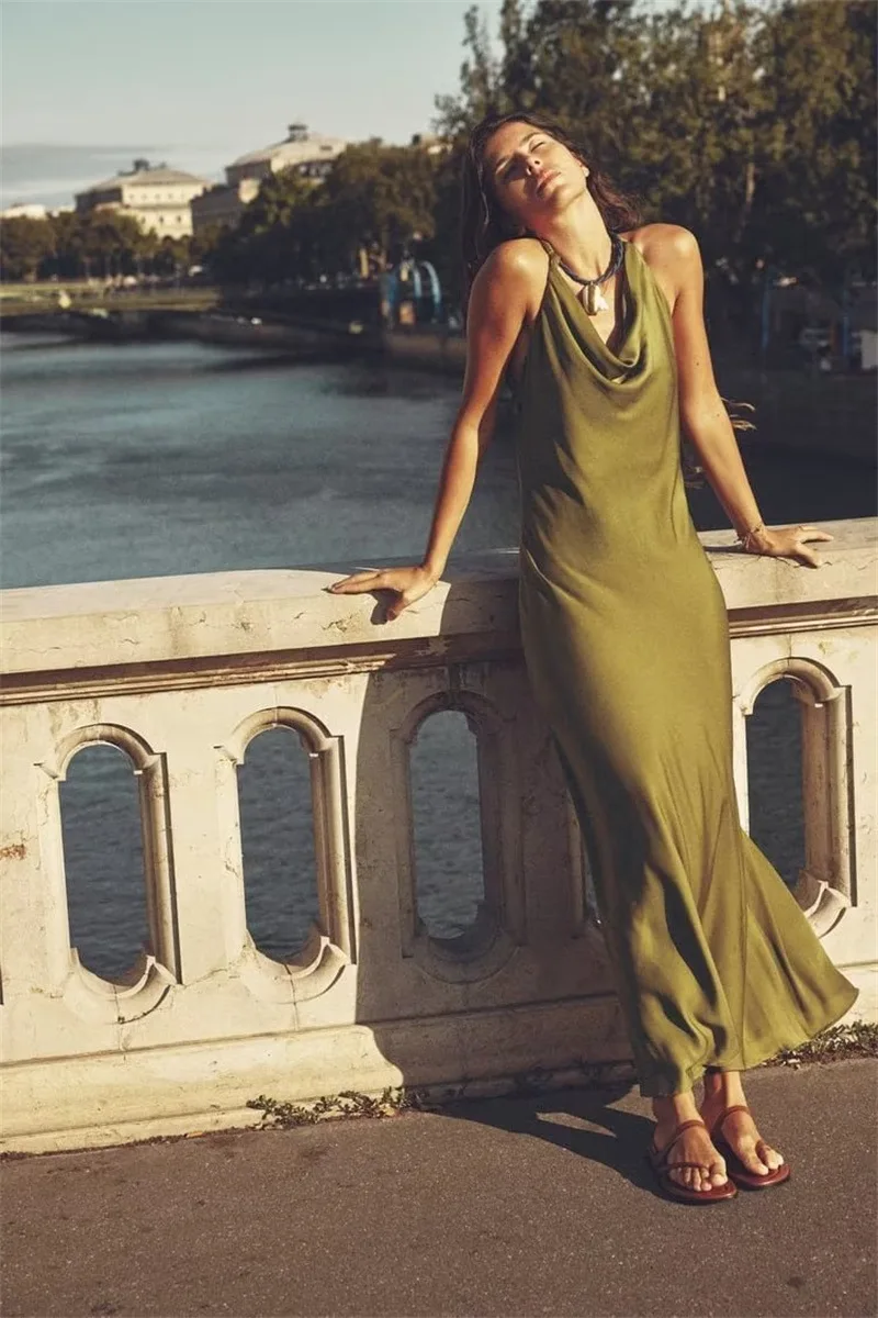 Sommer neue Damen klassische Mode einfache Satin Unterwäsche Kleid