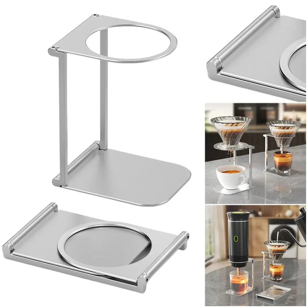 

Pour Over Coffee Dripper Stand Foldable Aluminum Coffee Machine Station Rack Espresso Machine Stand Portable Travel Camping Tool