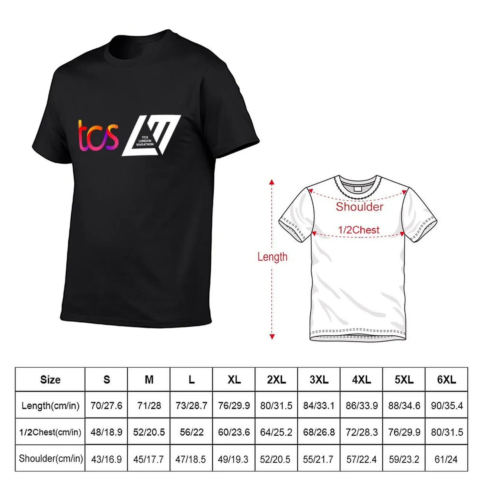 TCS London Marathon T-Shirt graphics boys whites plain t shirts men
