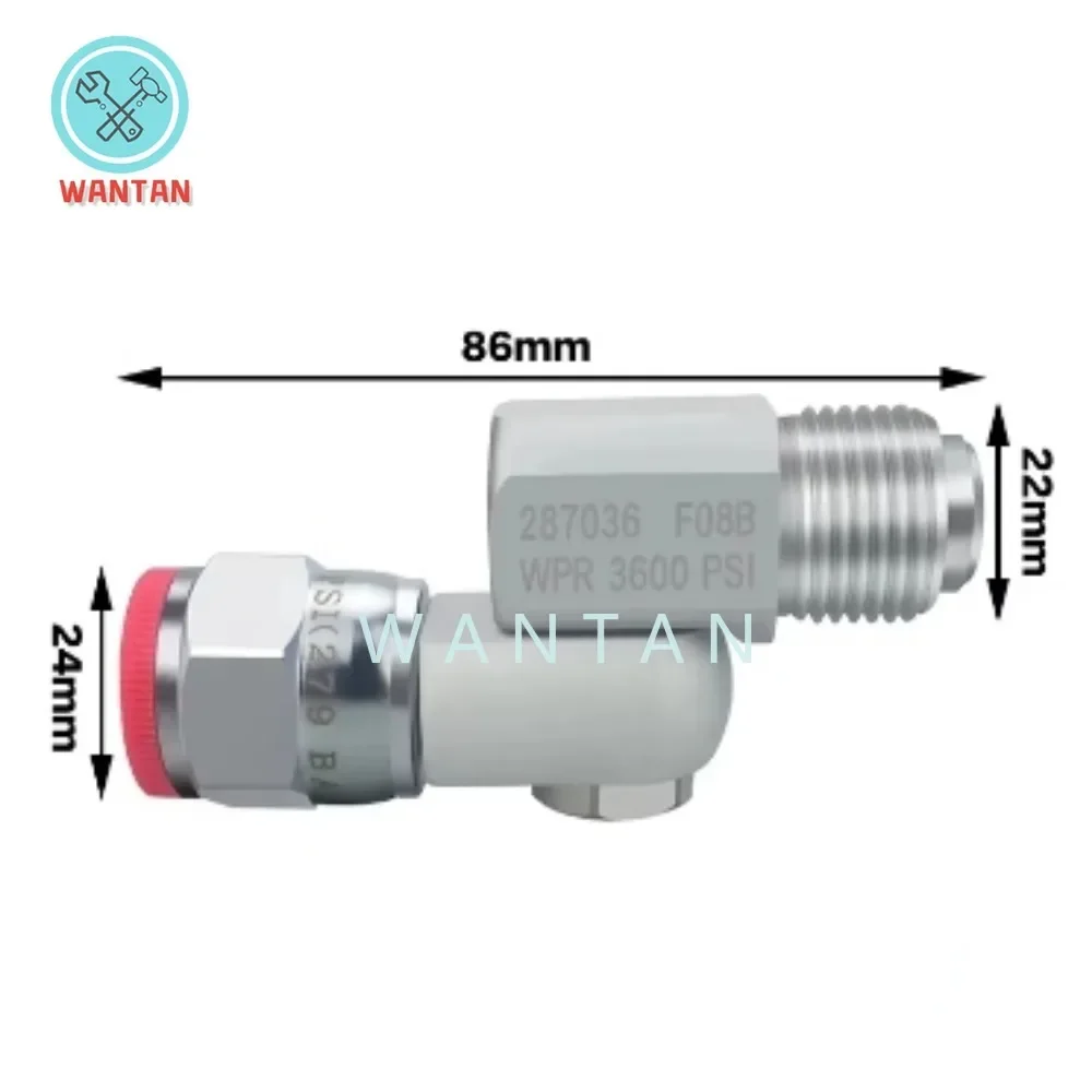 Juntas de extensión de pulverización sin aire Rosca de 7/8 de pulgada Juntas de rotación de 180 grados 287036   para pistola pulverizadora Titan Wagner