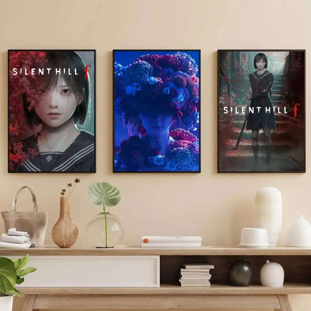 

S-SILENT HILL f Poster Self-adhesive Art Waterproof Paper Sticker Coffee House Bar Room
