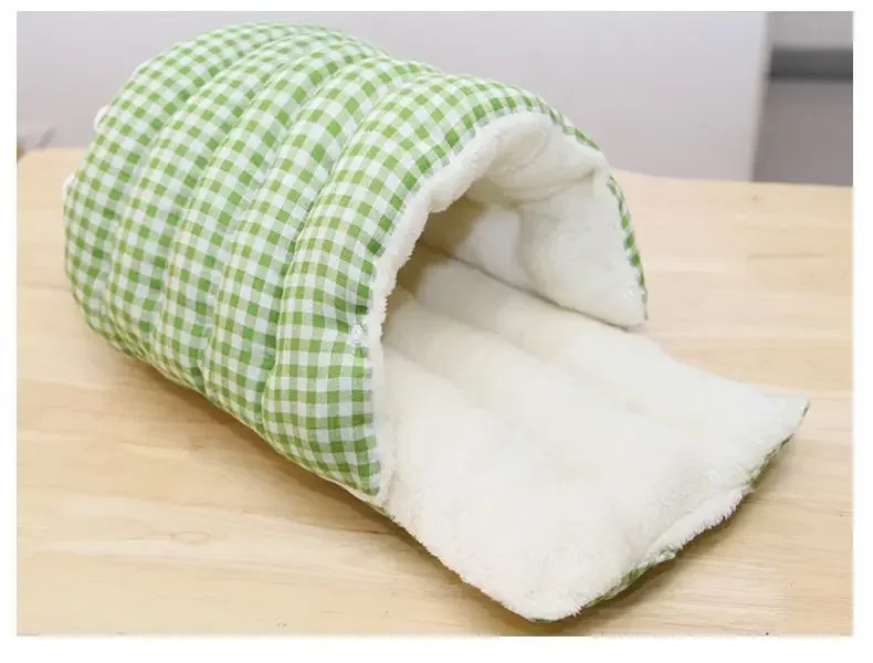 Foldable Winter Pet Sleep Bed/Bag for Cats Dogs, Thickened Semi-Enclosed Design, Soft Indoor, Christmas/Warm in Autumn/Winter