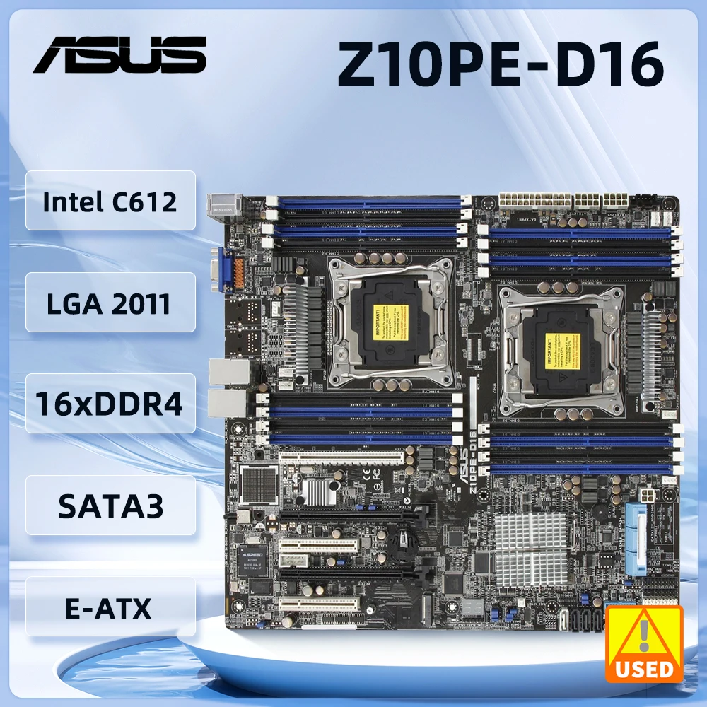 Asus Z10PE-D16 server Motherboard Intel C612 DDR4 64GB Socket 2011 support Xeon E5-2600 V3  ATX