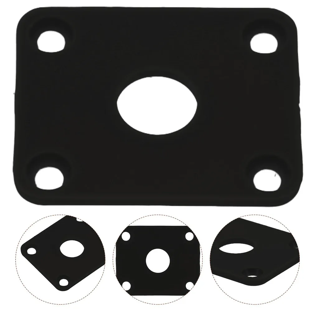2Pcs Rectangular Jack Plate Plastic Covers for Electric Guitar Waterproof Replacement Socket with Adjustable Outer Spacer