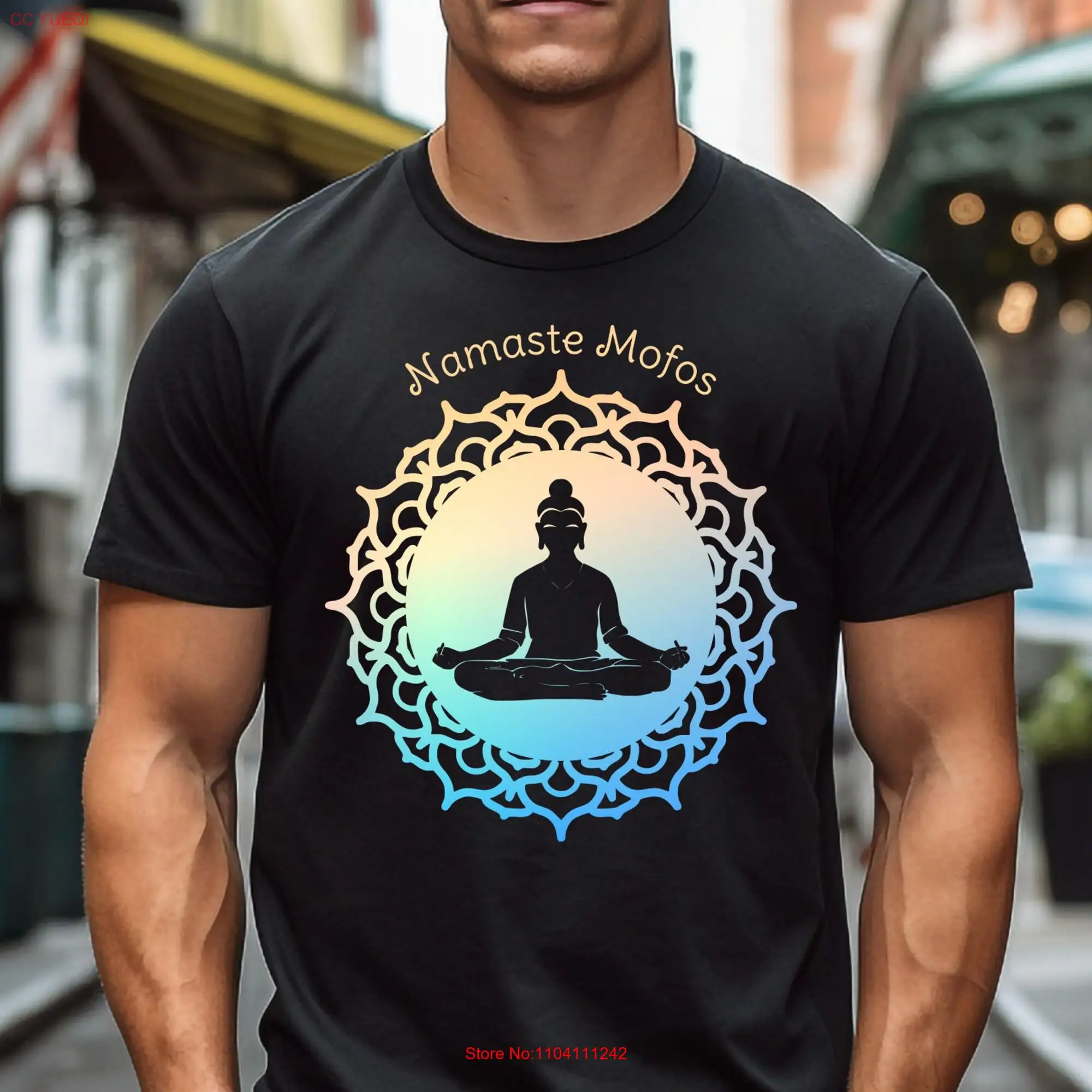 Namaste Mofos T Shirt Edgy Yoga Vibes for the Fearless Yogi Mingle Tradition with Sass long or short sleeves