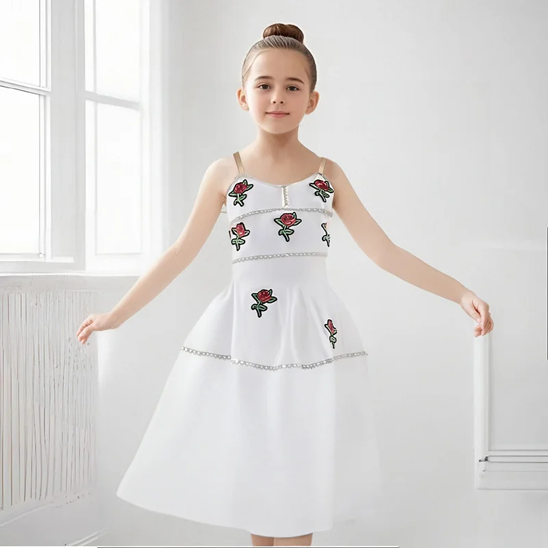 

Ballet Tutu Skirt Girls Ballet Dress Modern Dance Long Skirt Swan Lake Ballet Costumes Ballerina Stage Performance Clothing