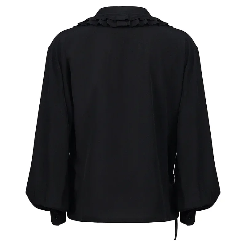 Euro-American Men's Beveled Shirt Medieval Tops