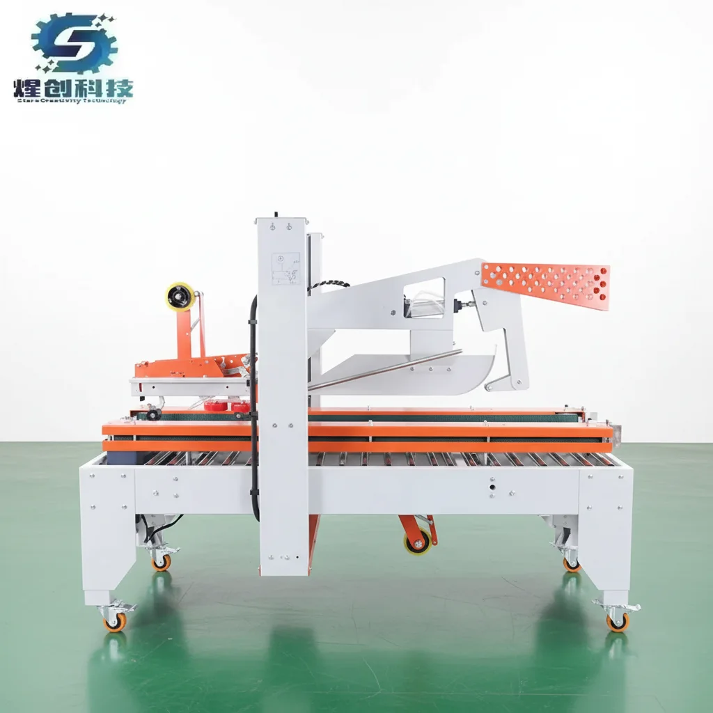 Carton Size Adjustable Fully Automatic Carton Sealer Taping Closing Sealing Machine