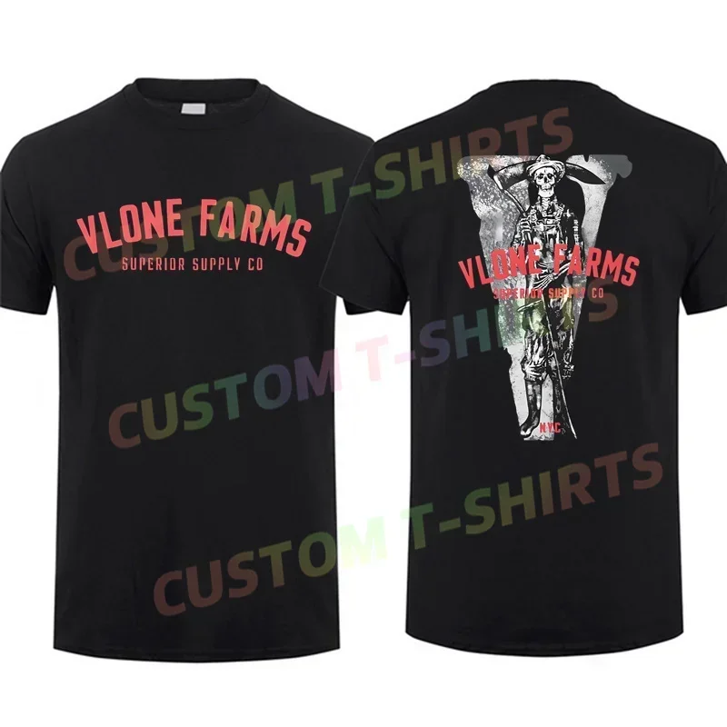

2025 Men T Shirt Casual Vlone Farms X OG Farmer T-shirt Graphic Summer Short Sleeves 100% Cotton S-3XL Cool Tee