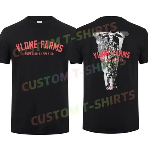 2025 Men T Shirt Casual Vlone Farms X OG Farmer T-shirt Graphic Summer Short Sleeves 100% Cotton S-3XL Cool Tee