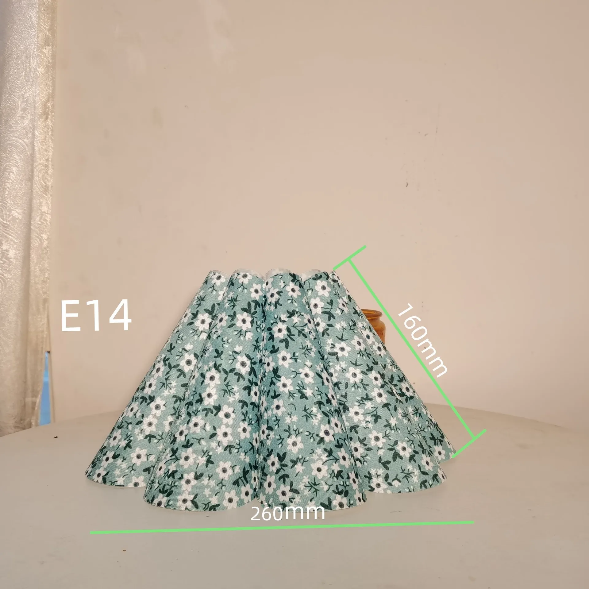 E26 E27 PVC Lamp Shade Flower Flat Paste Shade Fabric Shade Vintage Handmade Shade for Bedroom Table Lamp