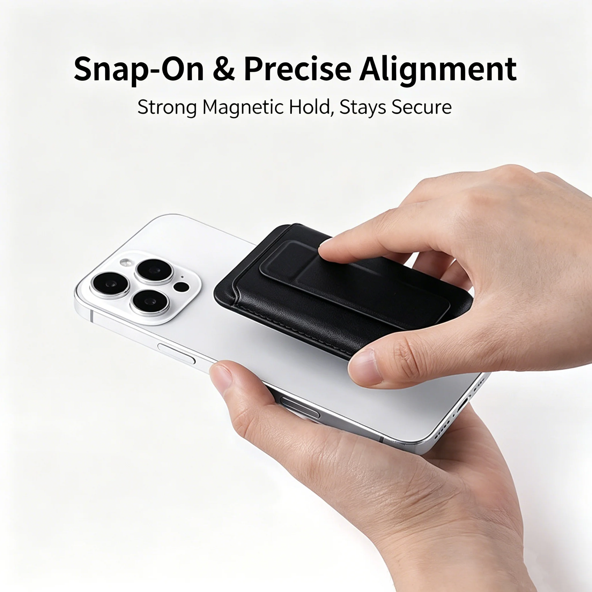Magnetic Card Holder Phone Stand 2 in 1, Vertical Horizontal Floating Mode, Strong Magnetic Suction Card Holder for Store Cards - view 2