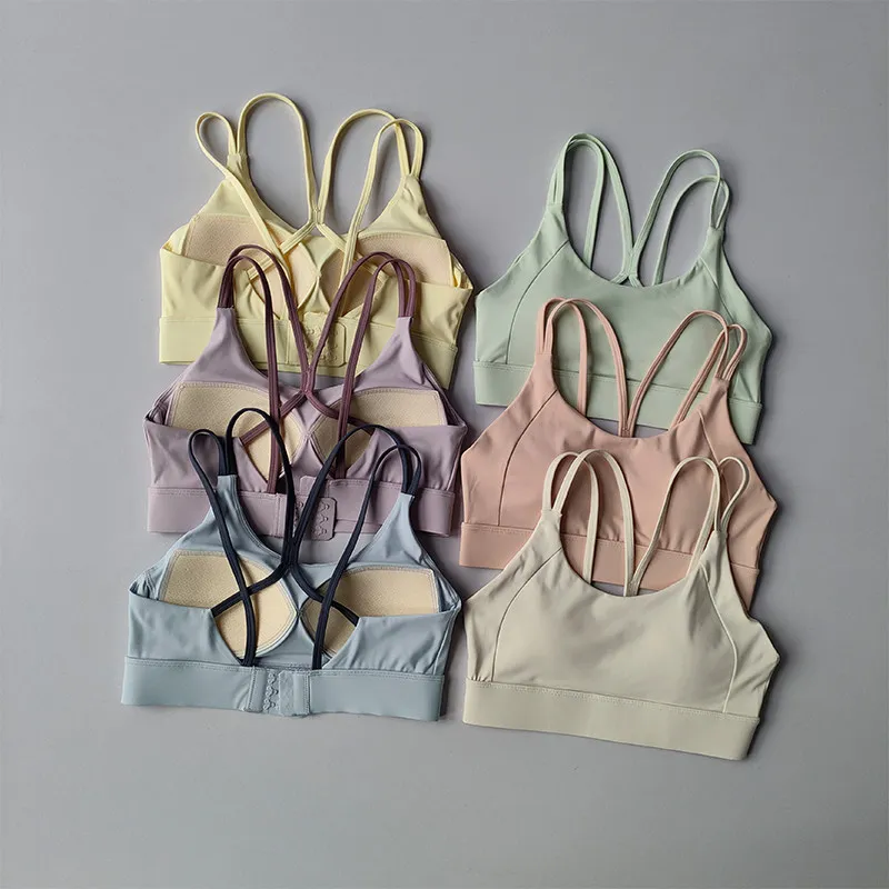 Hochintensiver Fitness-Sport-BH, stoßfest, verhindert Durchhängen, integrierter Stil, Laufunterwäsche, Kontrast-Weste-Top für Frauen – Detail 34