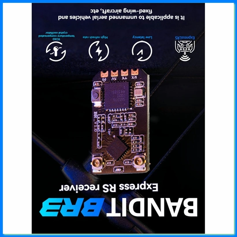 

Bandit BR3 ELRS Receiver 915MHz ExpressLRS RX 500mW CRSF Built-in TCXO for FPV Freestyle Long Range Racing Drone-AT35