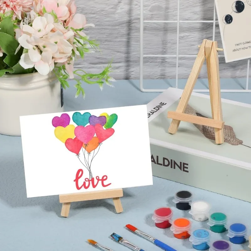 30Pcs Mini Wooden Easel Stands A-Frame Tabletop Painting Display Triangle Stands Mobile Phone Tablet Stand Home Desk Decoration view 5