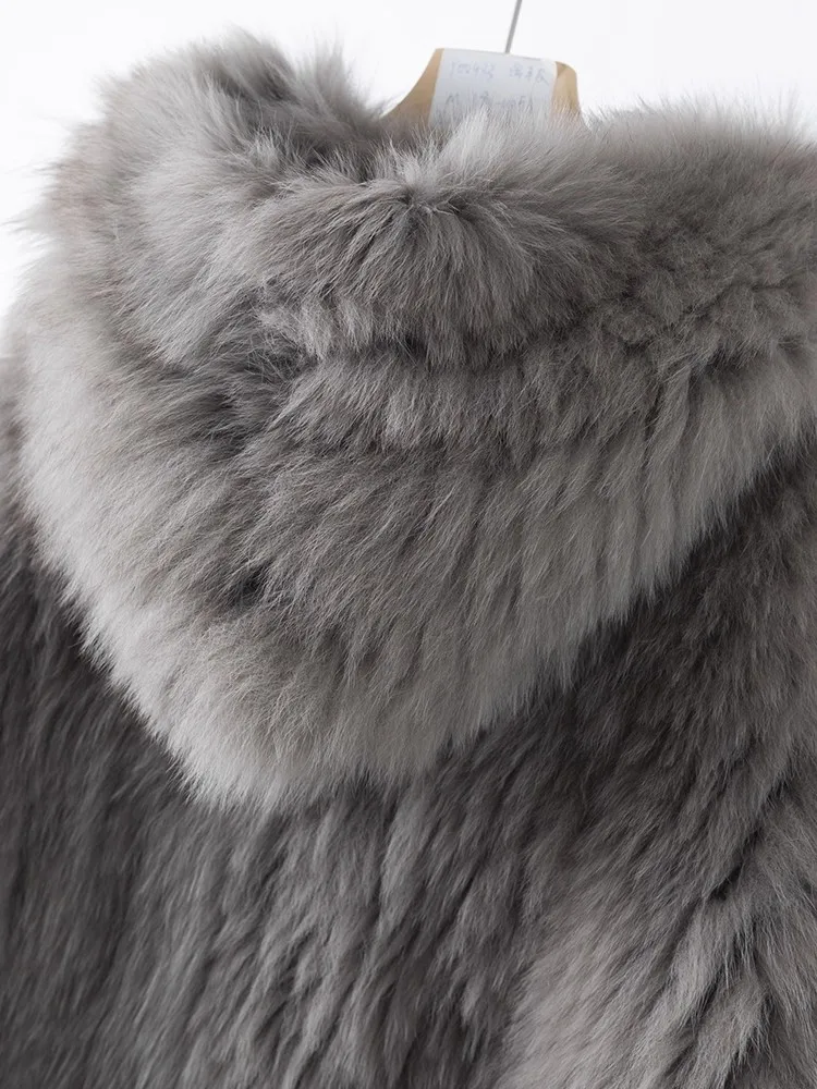 겨울 여성용 오버사이즈 롱 리얼 폭스 퍼 재킷 우아한 여성 파티용 플러피 오버코트 신상 디자이너 따뜻한 루즈핏 후드 아우터웨어