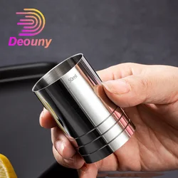 DEOUNY 25/35/50ml Stainless Steel Jigger Measure Cup Thimble Cylinder Shape Measuring Wine Glass Bar Accessories