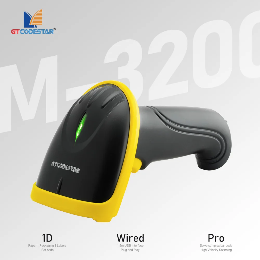 GTCODESTAR M-3200 1D Laser Bar Code Scanner