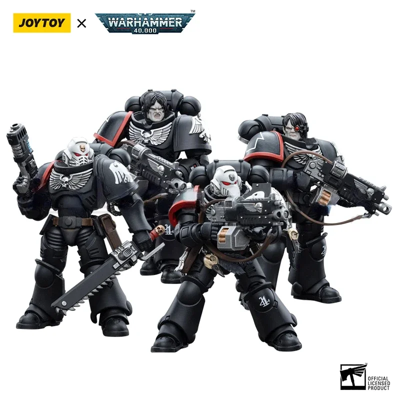 In Voorraad JOYTOY 1/18 Action Figure (4 Stuks/set) 40K Raven Guard Intercessor Anime Militaire Figuur