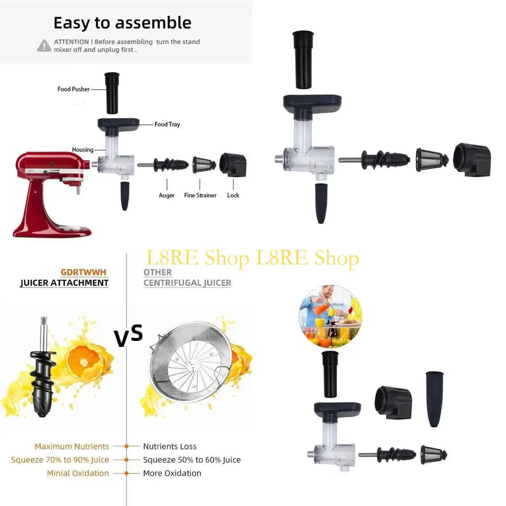 

L8RE Juicer Attachment Replacement Parts Stand Mixers Slow Juicer Machines Attachment For Kitchenaids SM-50BC SM-50R