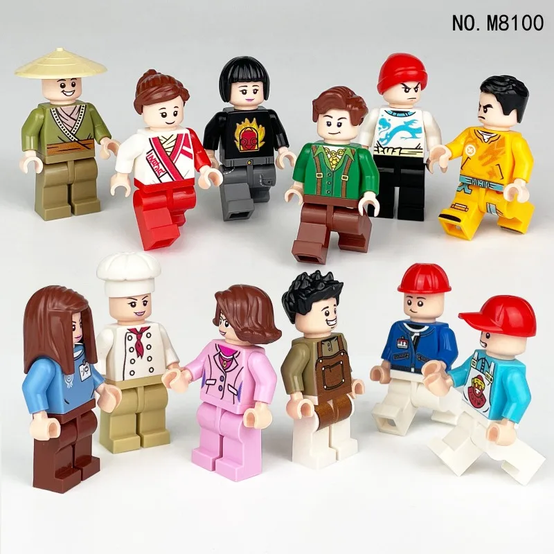 

Girl chef student city figurine M8100 children assembled building block toys small particles cross-border wholesale hot sale