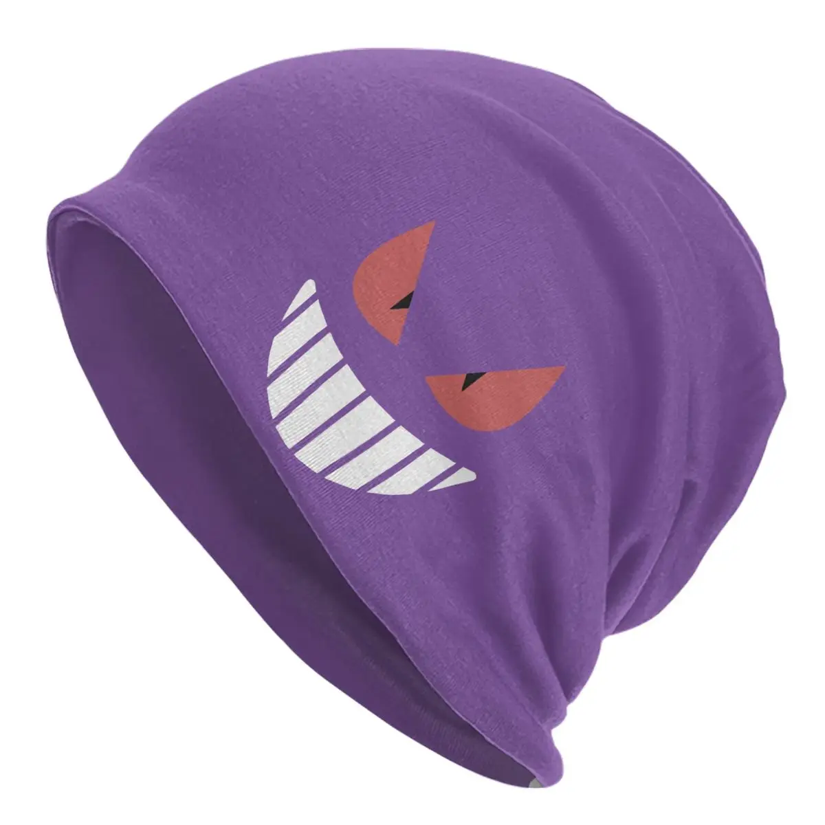 Pokemon Gengar's Face Bonnet Hat Hip Hop Ski Skullies Beanies Hats Cartoon Anime Game Men Women Knitted Hat Warm Dual-use Caps