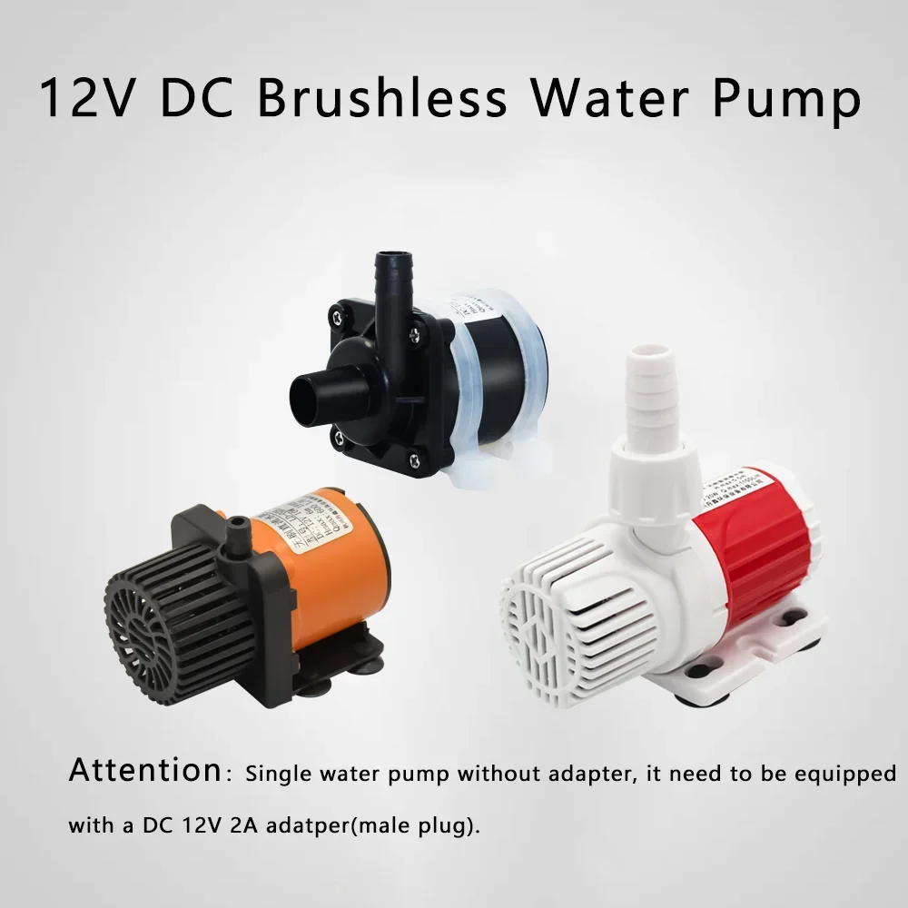 12V DC Brushless Small Submersible Pump Suitable for Aquarium Fish Tank Fountain Pool Garden Turtle tank accessories Acuarios