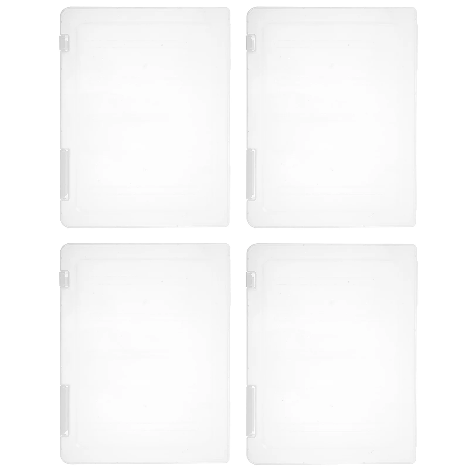 4pcs File Organizer Box Pp Storage For Photos Cards Certificates Documents Small Items Portable Case Tool Craft Supplies Keeper
