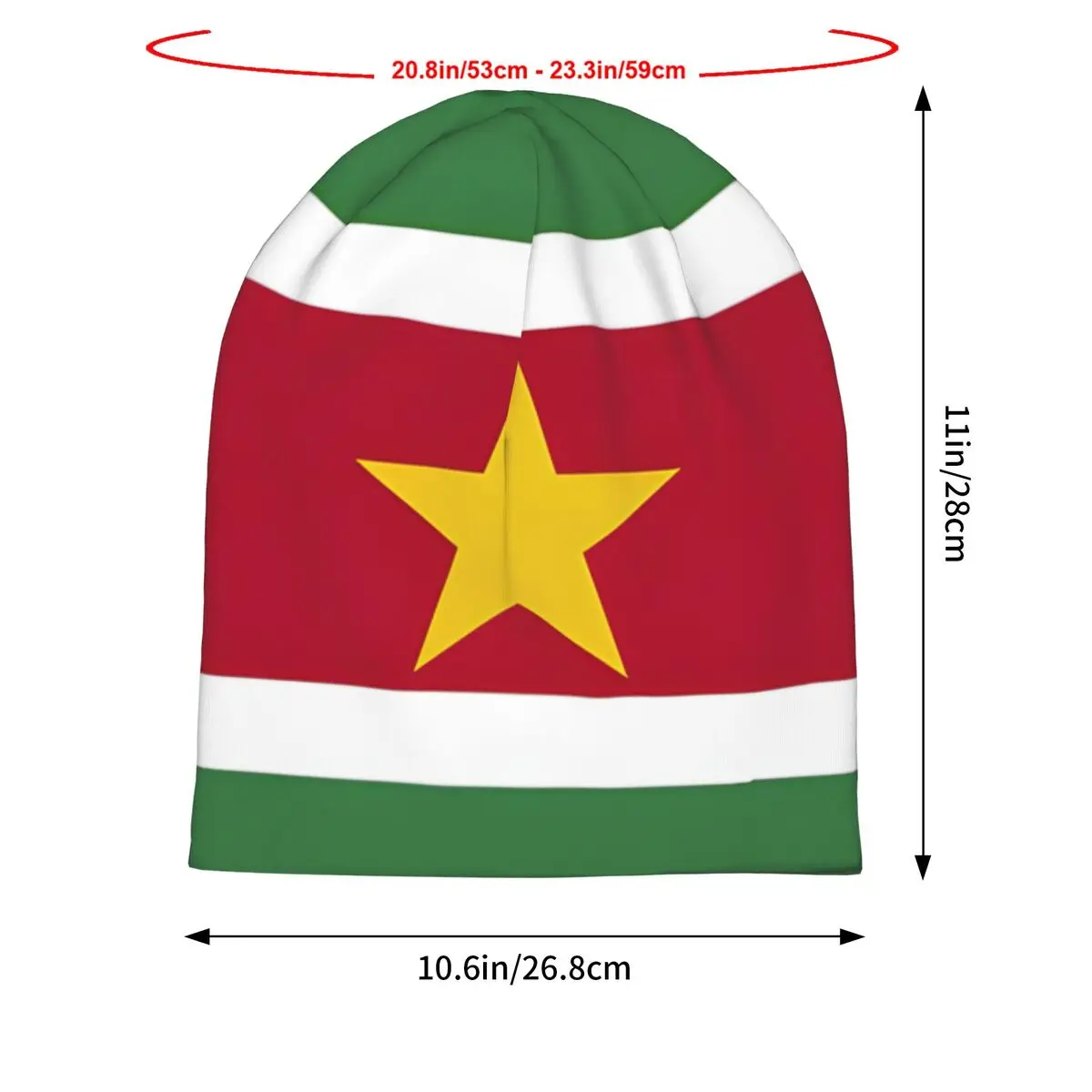 Suriname Flag Men Women Thin Beanies Outdoor Ski Cap Double Layer Fabric Bonnet Hat