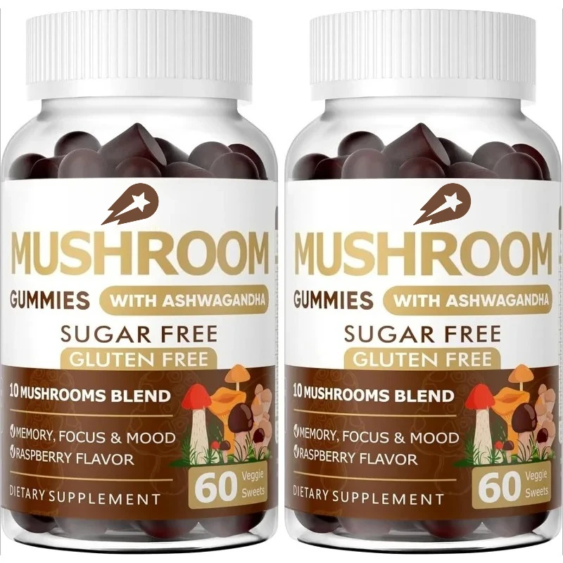 

Lion's Mane Mushroom Gummies - 10x Supplement for Immune Boost