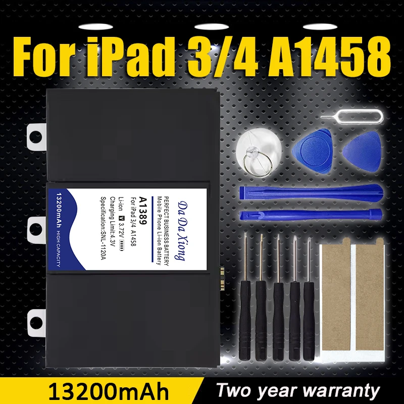 

Новый аккумулятор для планшета емкостью 13200 мАч для iPad3 iPad4 A1458 A1403 A1416 A1430 A1433 A1459 A1460 A1389 с номером отслеживания