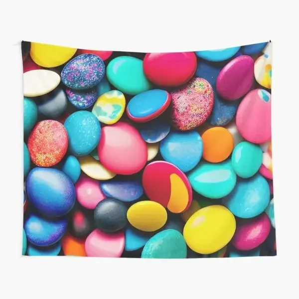 Cobblestone Print Tapestry Colorful Stone Tapestry Aesthetic Style Tapestry Art Home Living Room Bedroom Decoration Tapestries