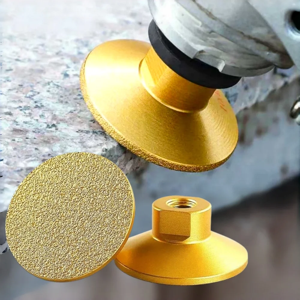 M14/M10 Diamond Brazed Flat Grinding Head Tile Marble Stone Countertop Trimming Rough Polishing Disc Angle Grinder Abrasive Pad
