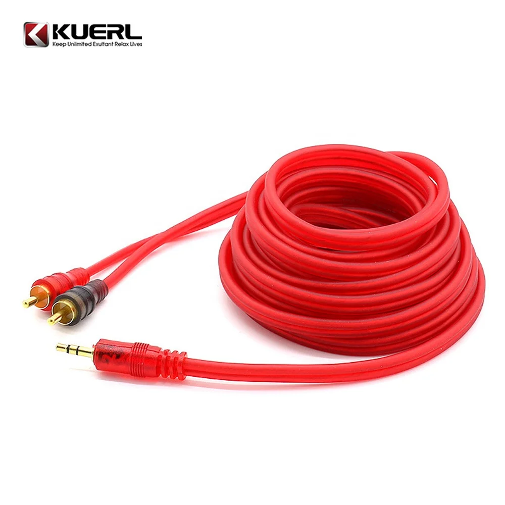 

Лидер продаж, оптовая продажа с фабрики, автомобильный аудиокабель для модификации, линия сигнала AV, аудиокабель от 5 м, 3,5 мм до 2RCA