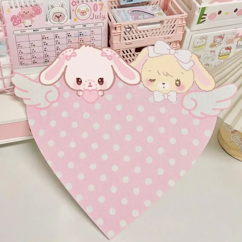 1Pc Cute Cartoon Bunny Felt Decoration Cork Board Wall Photo Message Board Wall Punch-free No Damage The Wall Room Decoration