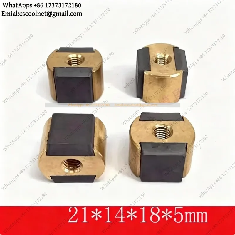 k06 1pc EDM Wire Cut Carbide Conductive Block OD21*14*18*5mm Tungsten Power Feed Contact for WEDM CNC Wire Cutting Machine