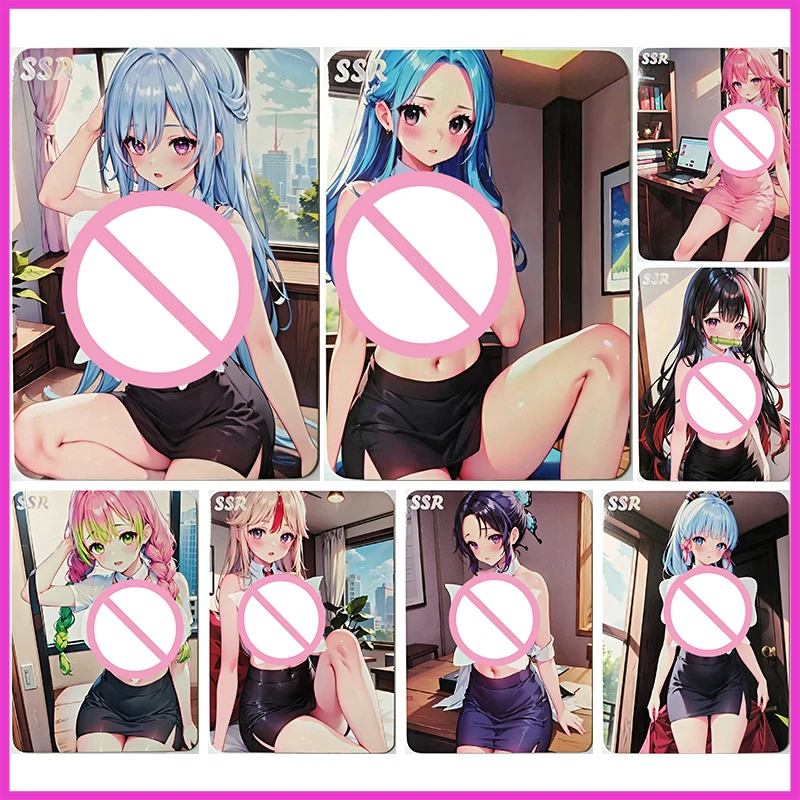 

Аниме «История богини», редкие коллекционные карты A6 SSR Shenhe Vivi Yae Miko Nezuko Mitsuri Ningguang, игрушки для мальчиков, подарок на день рождения