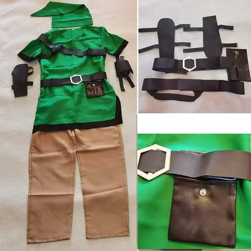 Left Cosplay Costume Hero Left Full Set Green Hat Gloves Pants Halloween Carnival Left Outfits with Wig