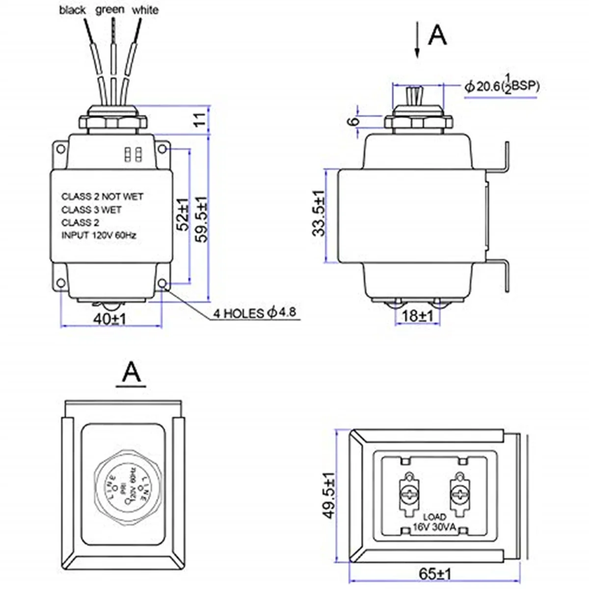 A002 Doorbell Transformer 16V 30VA Compatible with Ring Wired Video Doorbell,Easy to Install Door Bell Transformer for Home - Image 2