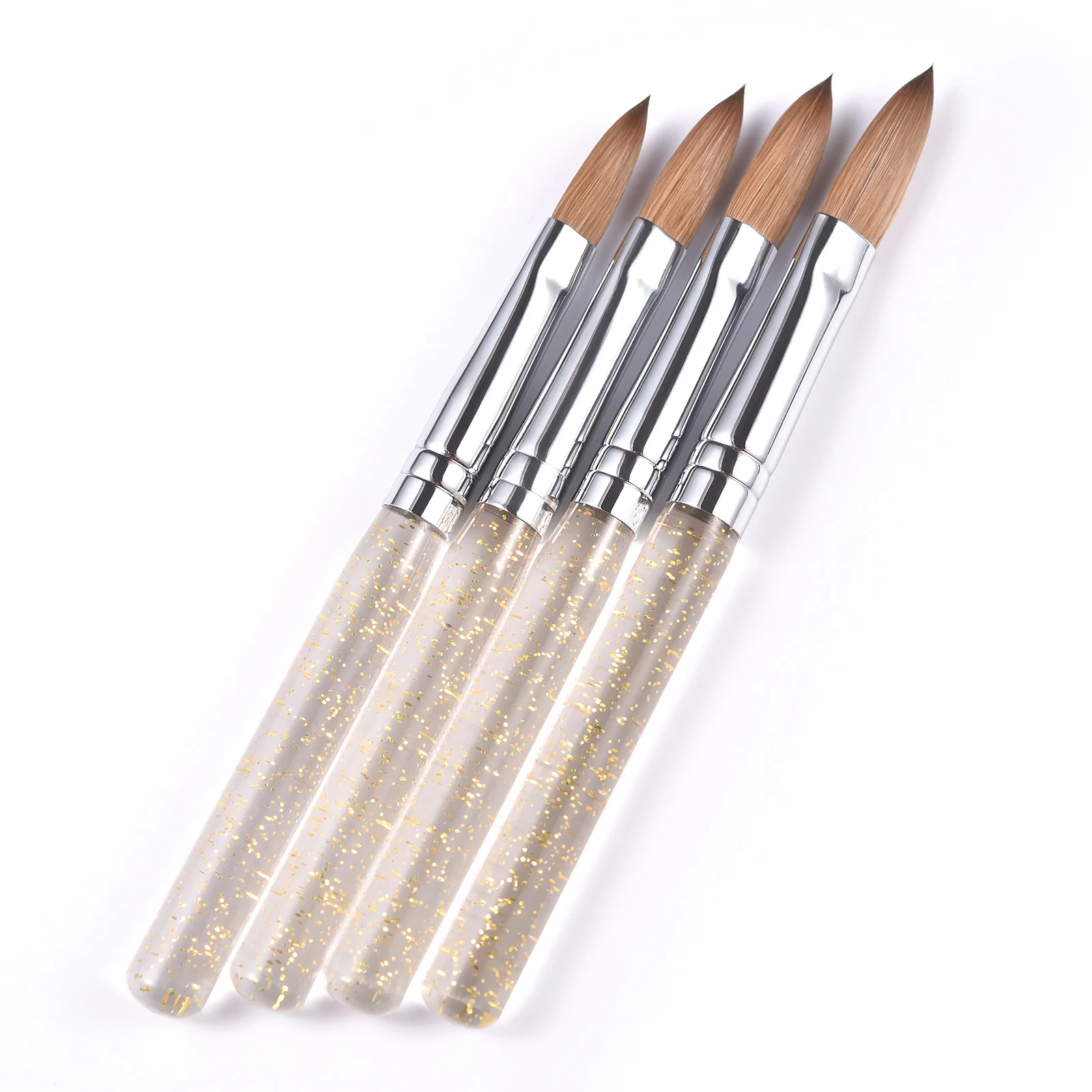 Kolinsky Sable brosse à cheveux acrylique brosse à ongles peinture à ongles dessin sculpture stylo pour acrylique Liqiud poudre mélange rouge stylo en bois