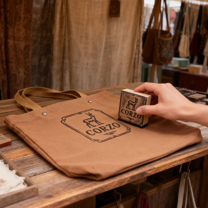 Personalized Wedding Logo Stamp Wood Block Rubber Stamps Small Business Company Branding Self Inking Stamp Custom Packaging Seal