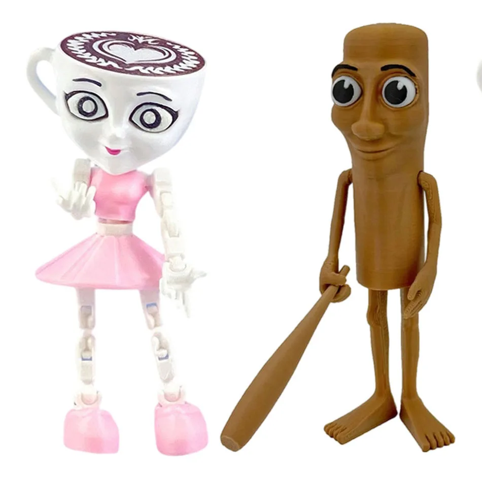 ثلاثية الأبعاد مطبوعة الشكل Tingtungsahur Balerina كابتشينو عمل الشكل Brainbot أنيمي Tralalero Tralala شارون حلية ألعاب متنقلة