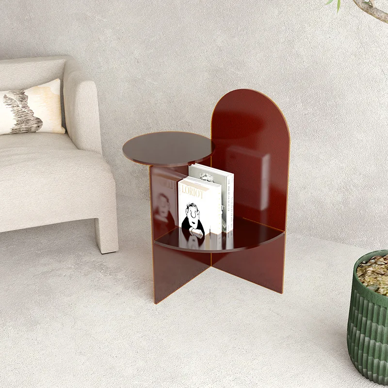 حافة أكريليك عدد قليل من الزاوية الفنية الإبداعية، عدد قليل من طاولة السرير لغرفة النوم، طاولة صغيرة منزلية، طاولة قهوة بسيطة وحديثة